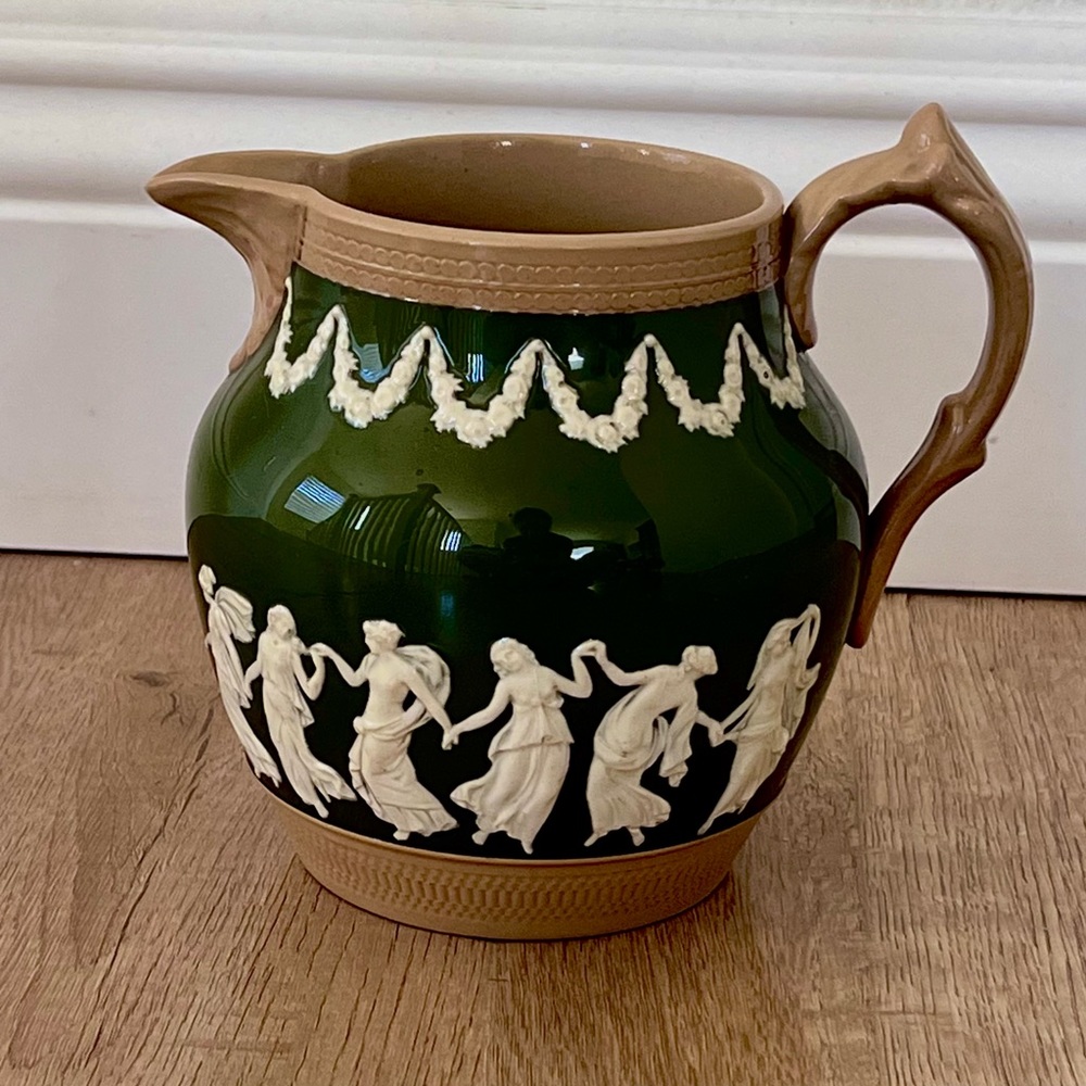 Antique‎ 1894-1910 Copeland Spode Dancing Hours Porcelain Pottery Jug Pitcher